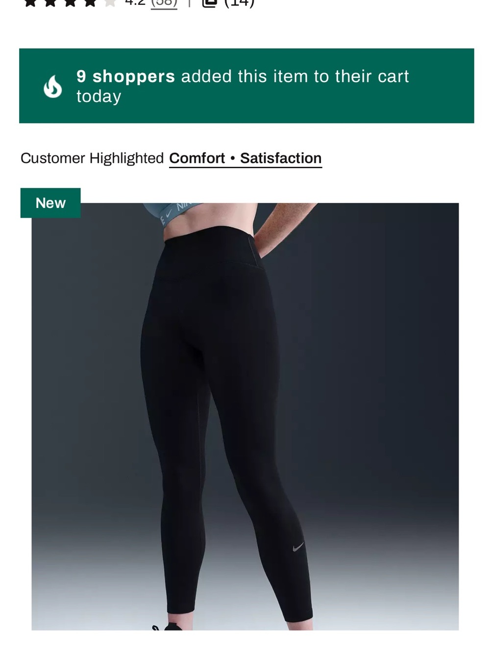 Nike Black Therma-FIT Leggings with White Swoosh